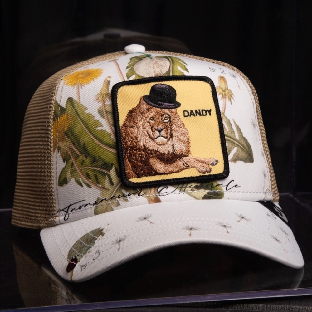 Brixton Dandy Lion Trucker Hat - Cream and Tan Goorim Bros